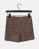 Soyan Dot Ribbed Velvet Short Pants