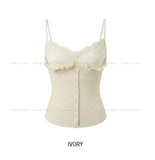 Mobi Ruffle Lace Ribbed Sleeveless