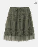 Lapue Frill Tiered Midi Skirt
