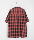 [unisex] Ruwon Pocket Check Over Shirt