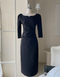 Laibis Drape Shirred H-Line One Piece