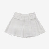 Laminet pocket pleated skirt