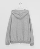 Rucoto two-way lettering printing over hood zip-up