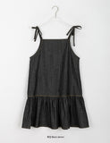 Kuyun Denim Strap Sleeveless One Piece