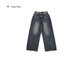 Ito Double Pocket Cutout Washing Wide Denim Pants