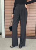 Pitched Pintuck Wide Slacks Pants