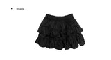 Taupe Velvet Tiered Mini Skirt