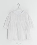 Dodo Lace Puff Short Sleeve Blouse