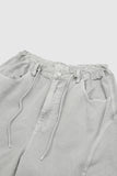 Curve panel cargo cotton wide pants