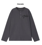 WINGS Henley Neck Long Sleeve T-Shirt