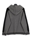 Enon Varsity Knit Hooded Zip-Up