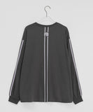 [Unisex] Trilded Track Print Over Long Sleeve Tee