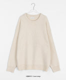 [unisex] Yukina Round Over Wool Knit - Wool 100