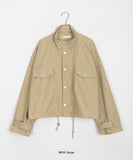 Hyuina String Button Short Collar Jacket