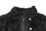 Bart High Neck Button Fur Jacket