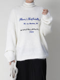 Lauren Lettering Embroidery Knit