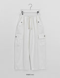 Ryuson Cargo Cotton Banding Balloon Wide Pants