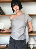 [SET] UNBALANCE TEE & SCARF