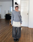 Enon Brush Wide Denim Pants