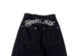 Oven Lettering Patch Denim Wide Pants