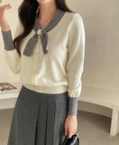 Rendry Ribbon Color Matching Tie Knit