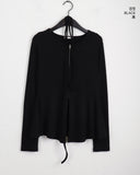 [Muffler SET] Cipi Choker Slit Zipper Cardigan