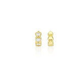 Essence Heart Bezel Tennis One-Touch Earrings