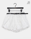 [Belt set] Toya Dot Pumpkin Balloon Short Pants