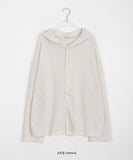 [unisex] Tatsuna Summer Knit Button Hood Cardigan