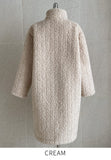 Betia High Neck Boucle Mustang Double Long Coat