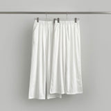 Summer Pin Tuck Long Wide Banding Pants