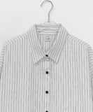 [BAONHAUS] Aori Cotton Stripe Overfit Shirt