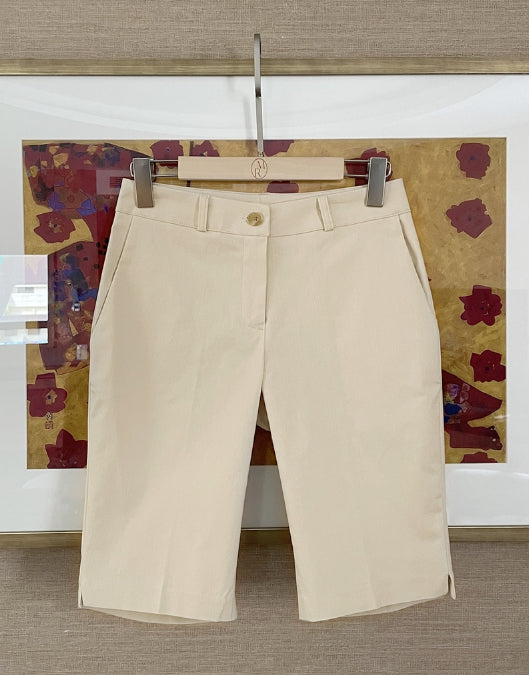 【I AM MARI】Capri Cotton Biker Half Slit Pants I AM MARI (アイアムマリ) - カプリコットンバイカー5分丈