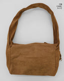 Miel Suede Shirring Ribbon Shoulder Bag