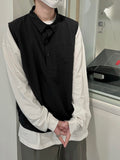 Coil collar open vest