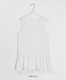 [BAONHAUS] Portle Shirring Layered Sleeveless