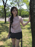 Micon Ribbon Strap Mini Skirt Pants