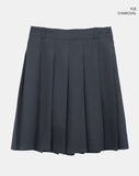Belle pleated back banding midi skirt