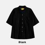 Pla Embroidery Punching Short Sleeve Shirt