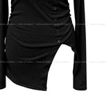 Kants Slit Off-Shoulder Long Sleeve