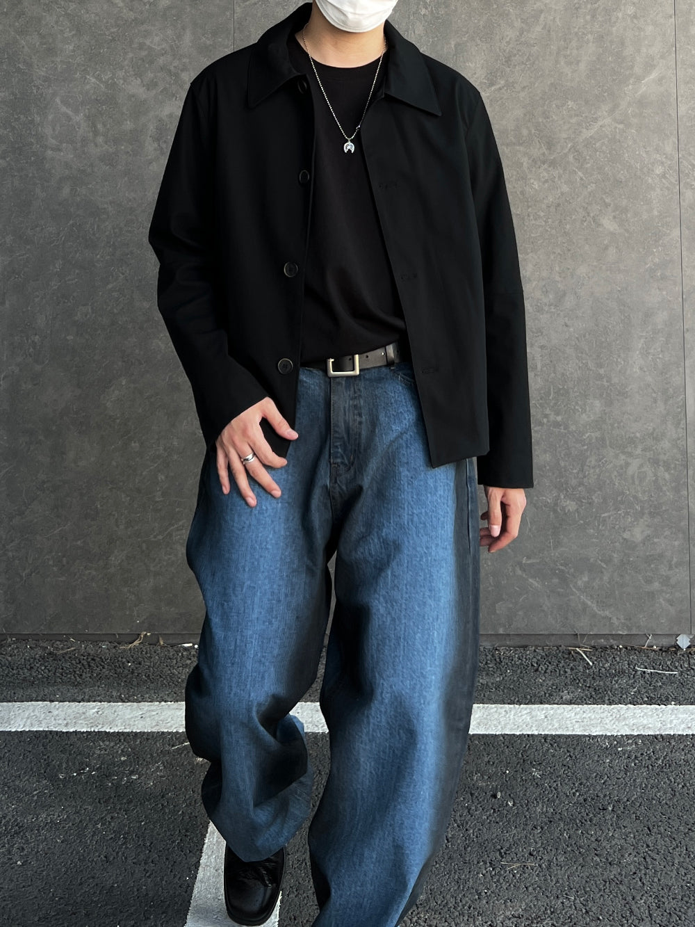 【KOOLOSET】Oil Washed Wide Denim KOOLOSET (クロゼット) - オイルウォッシュワイドデニム / Oil