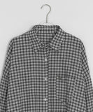 [unisex] Tail Overfit Pocket Check Shirt