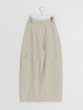 Kain Balloon Wide Cotton Cargo Banding Pants