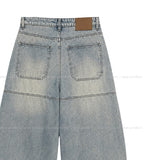 As Vintage Cut-out Wide Denim Pants