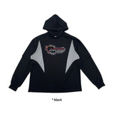 RACING MESH LAYERED HOODIE