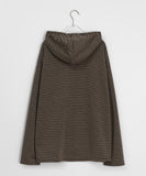 [unisex] Coniten Stripe Over Hood Long Sleeve Tee
