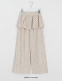 Dehena Banding Dot Velvet Skirt Pants