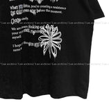 Flowing Lettering Printing Short Sleeve T-shirt