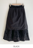 Collie Velvet Wrinkle Jacquard Flare Skirt