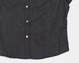 Siyu slim fit raw denim pocket short sleeve shirt